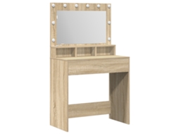 Conjunto 1 Mesa De Vestir Vidaxl Castanho Derivados De Madeira (75,5 X 41 X 135 Cm)