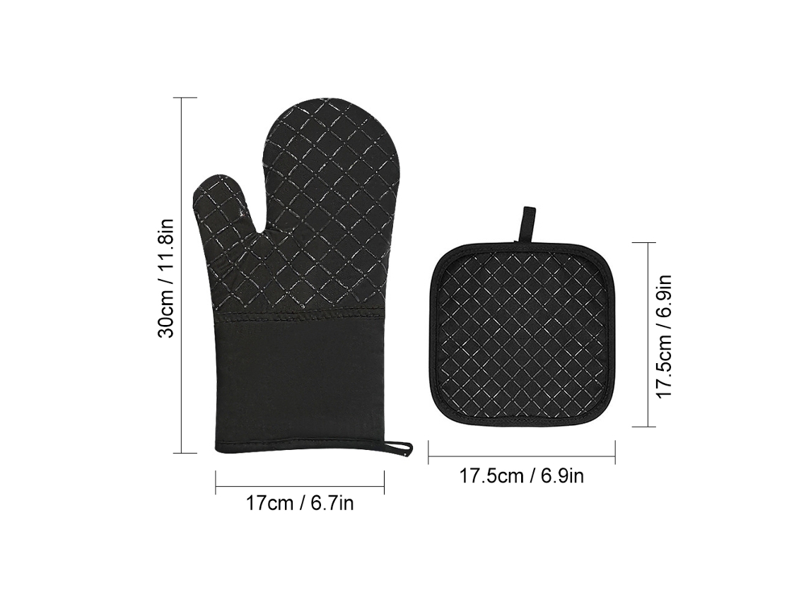 Luvas e Protetores de Panelas 4pcs Resistentes Ao Calor