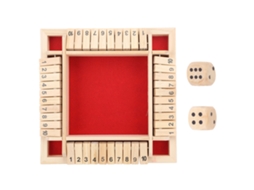Mali jogo de Dados Shut The Box de Madeira 4 Lados Tabuleiro Educativo para Crianças e Adultos