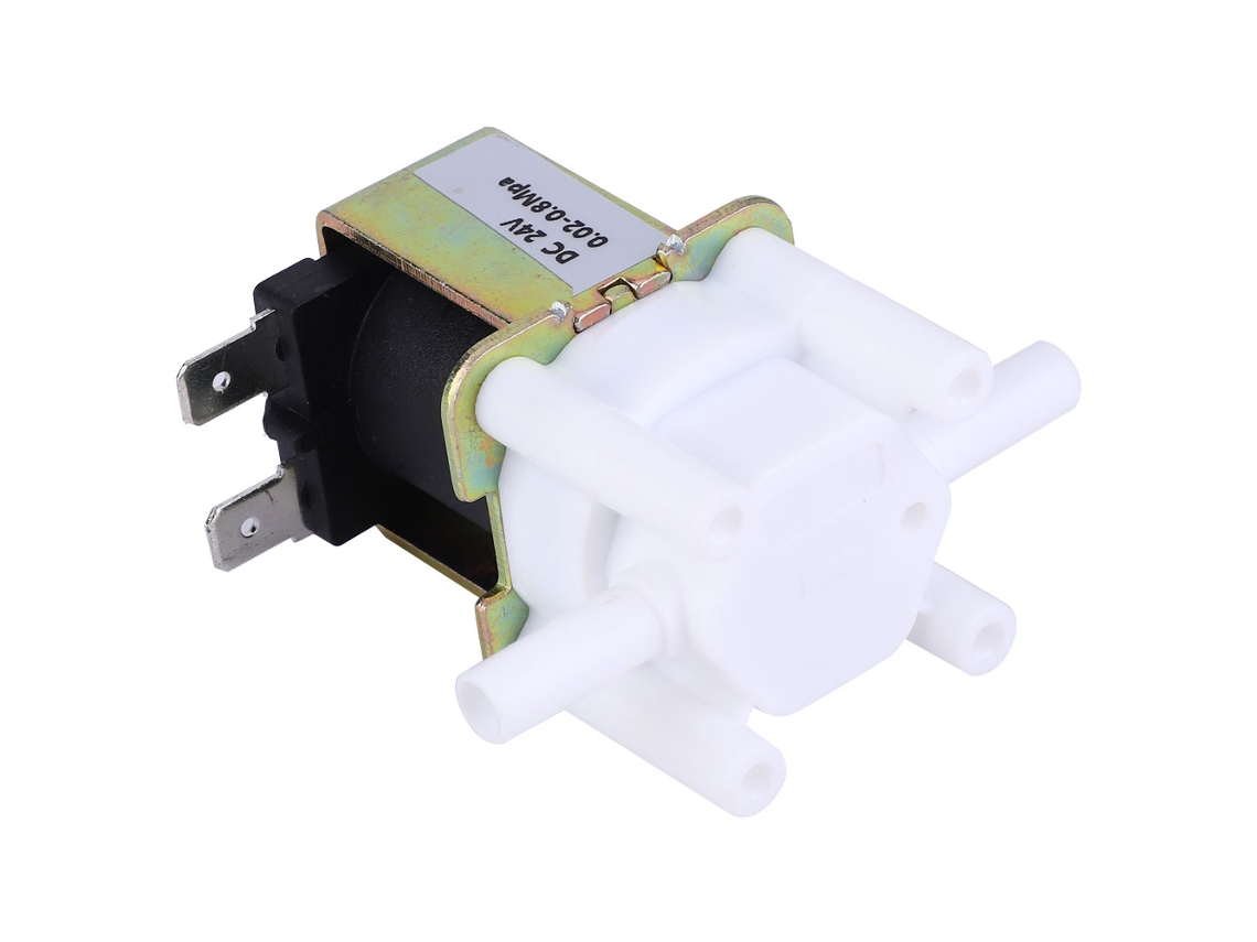 Válvula Solenoide Laxiscreed 24v Dc 1/4" Com Conexão Rápida Para Purificadores De Água