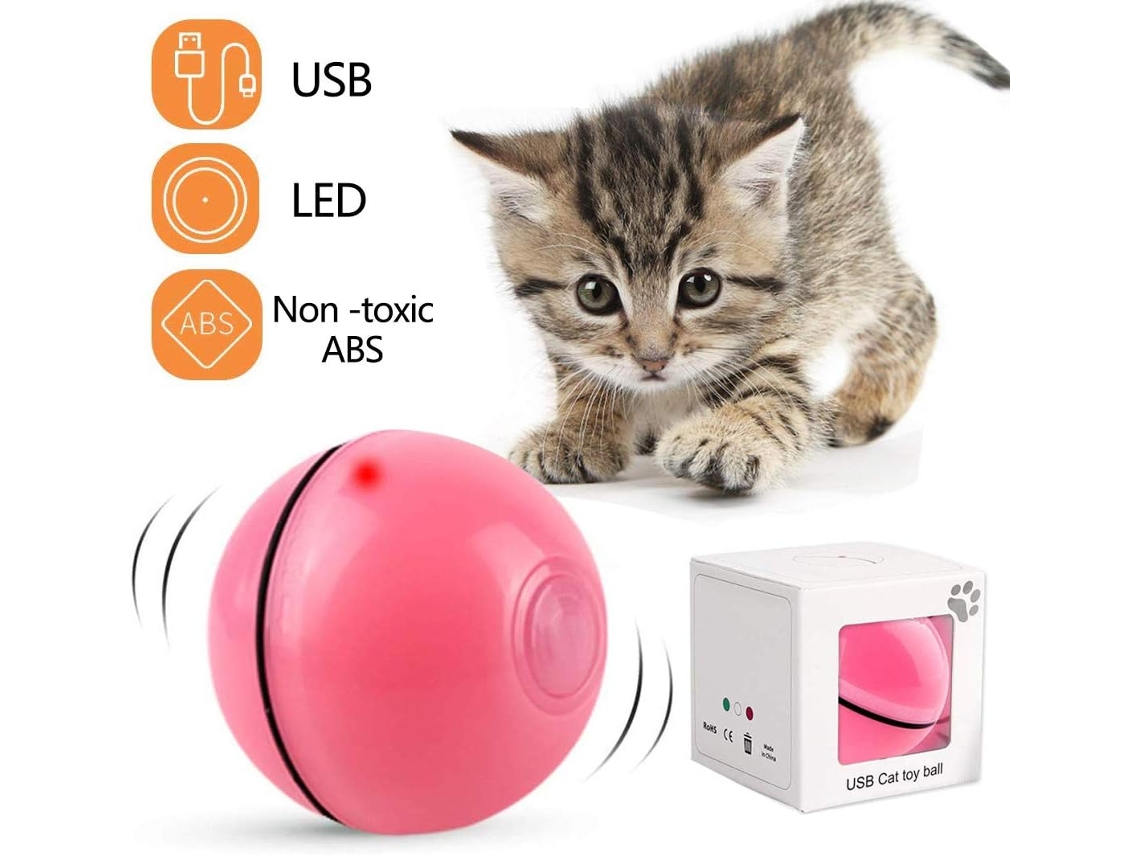 Brinquedo Interativo para Gatos Bola Giratória Automática de 360