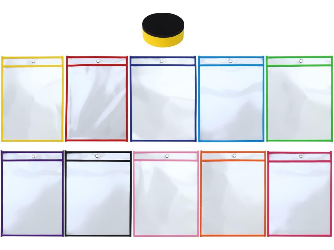 Bolsa Reutilizável Amosfun Em Pet Documentos, Com Bolsos Transparentes, Fácil De Limpar E Lavável, Ideal