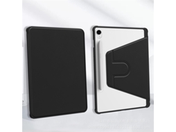 Capa Giratória De Acrílico Para Samsung Galaxy Tab S10fe De 13,1 Com Cobertura Total E Suporte Frontal Ultrafino Preta Sfushos