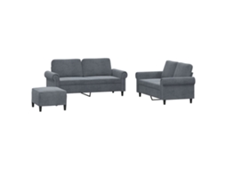 Sofa Set, Sofa Sets Vidaxl Cinzeto Veludo (n/a)