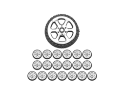 20 Rodas Plásticas Para Modelos De Automóveis E Camiões (brinquedos) – Eixo De 2mm – Dimensões: 20mm X 6mm_yua