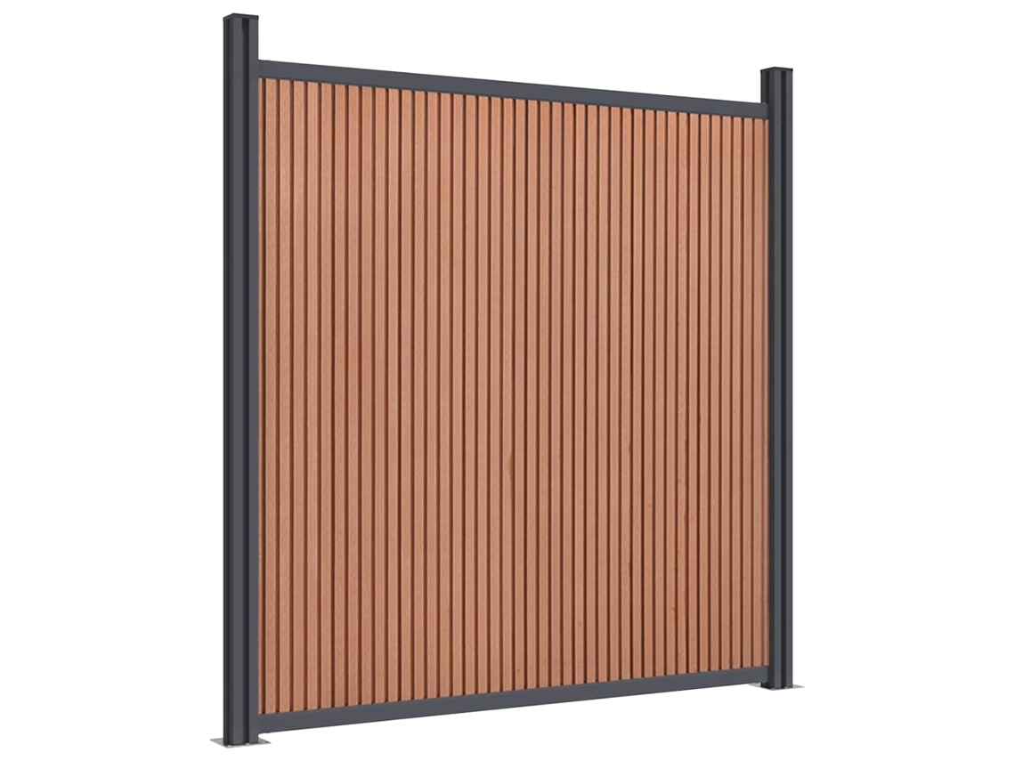 Fence Panel, Fence Panels Vidaxl Marrom Wpc (180 X 186 Cm)