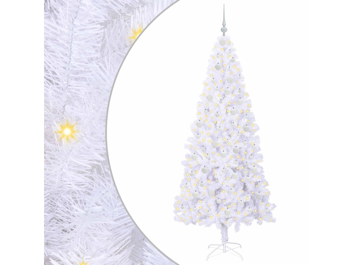 Conjunto 1 Decoração De Natal Vidaxl Branco Pvc (210 Cm)