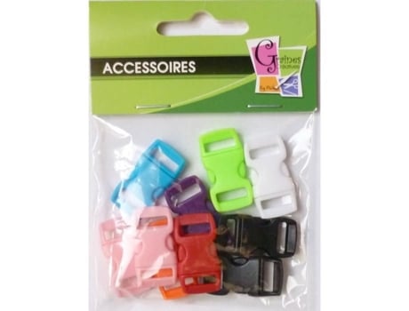 Fechos De Clipe De Plástico 3x1,5cm Sortidos. X10 Creacord (ideal Créacord)