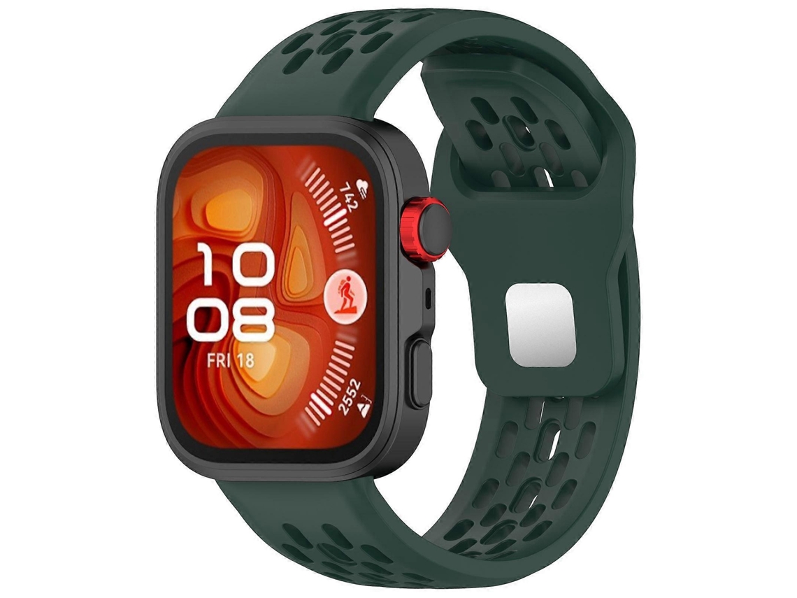 Pulseira De Silicone Com Fecho De Aço Invertido Prateado Em Malha Para Huawei Watch Fit4 / Fit4 Pro / Fit3