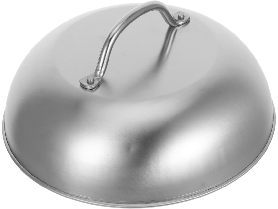 Copo Aço Inox Redondo 23 Cm (9 Polegadas) Para Churrasco, Cozimento a Vapor, Queijo Em