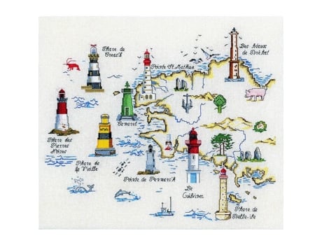 Kit Pontos Contados Ilha De Ré 30 X 35 Cm Marie Coeur
