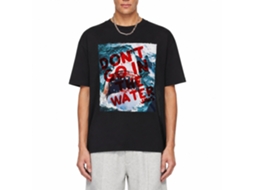 Rockinstone Jaws Movie Don't Go Black Adult Shirt Size:m