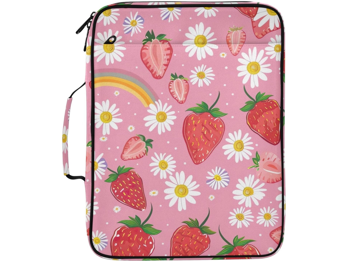 Pasta Organizadora Expansível Rosa Morango Fofa Com 7 Camadas, À Prova D Água, Ideal Documentos Escolares, Uso No
