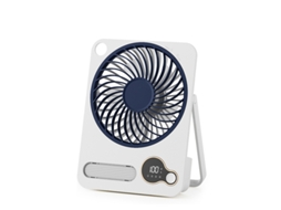 Ventilador de Mesa Dobrável Ultrafino de 3000mah para Montagem na Parede, com Luz Noturna, Bluetooth e Interface Usb. MDUG (branco)