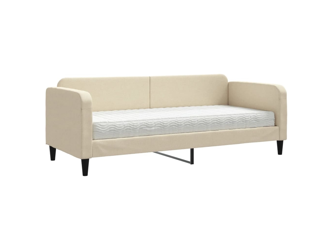 Daybed With Mattress, Daybeds With Mattresses Vidaxl Creme Tecido (80 X 200 Cm)