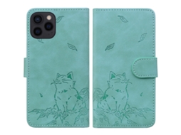 Capa Em Couro Pu Para Apple Iphone 16pro - Cor Verde