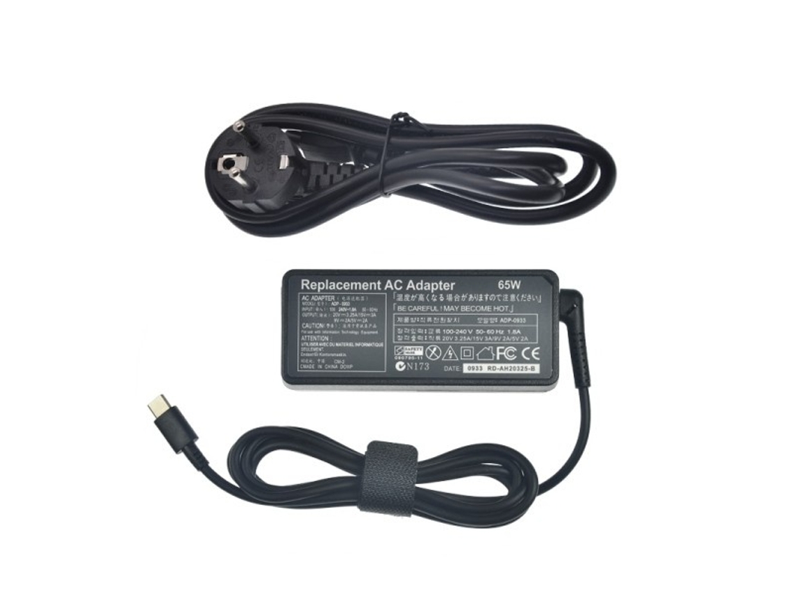 Lurelia Carregador Para Portátil Usb-c 20 V 3,25 A 65 W Para Portátil E Celular