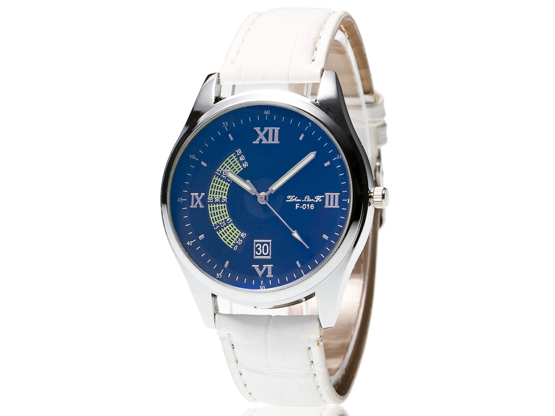 Reloj De Pareja De Aleación Con Dial Redondo Analógico De Cuarzo Moda (blanco)