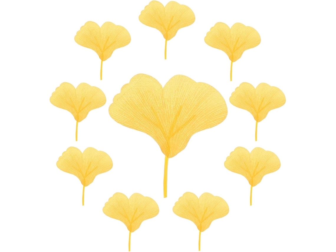 De 300 Folhas Artificiais De Ginkgo Em Seda Para Decoração De Casamento Rústico No Outono. Gokoco