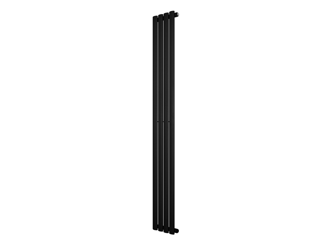 Radiador Oval De Coluna Simples 1800x240 Mm - Preto| Aço Carbono, 1.5 Mm, 634w | Design Elegante | Alta Eficiência |