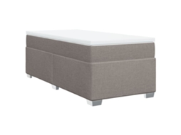 Box Spring Bed, Box Spring Beds Vidaxl Cinzento-acastanhado Tecido (90 X 200 Cm)