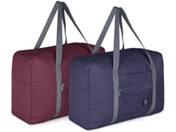 Conjunto de 2 Malas Viagem Dobráveis ​​para Companhia Aérea Balsa Mão para Fim Semana Viagem Noturna Bolsa Maternidade Ginástica com Nec AQUAFORGE