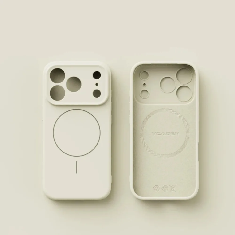 Capa De Celular Em Silicone Líquido (marrom Claro) Para Iphone 11, Compatível Com Encaixe Magnético Magsafe, Protege A Lente Da Câmera.