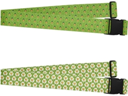 Conjunto De 2 Cintas Para Bagagem Com Trevo Verde E Dourado, Trevo Verde E Branco, Cintas Longas E Ajustáveis Para