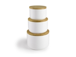 Pote de cerâmica com tampa de bambu Ibili 1000 ml