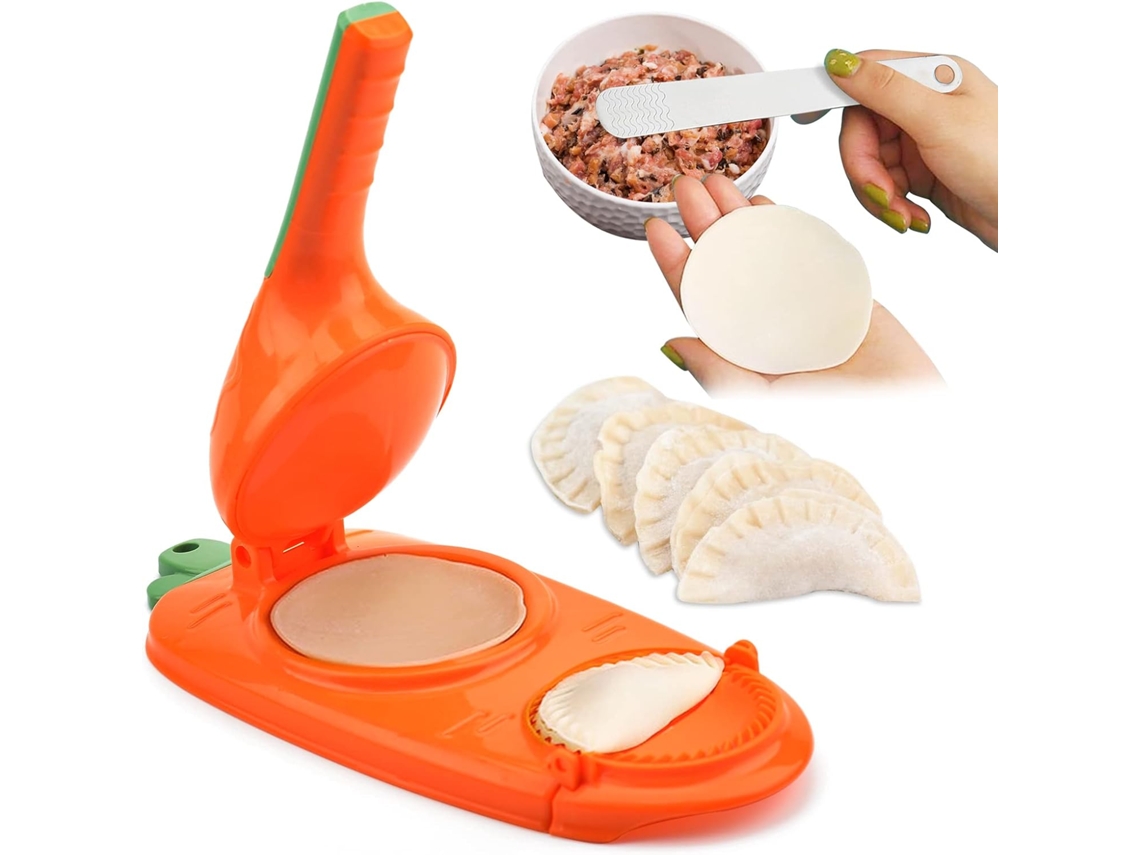 Máquina De Fazer Dumplings 2 Em 1, Laranja, Prensa Para Tortillas, Mini Utensílio De Cozinha