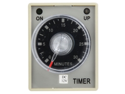 Relé de Tempo Elétrico, 8 Pines, Retardo de Liberação, 35mm Din Rail, 30min, DC12v