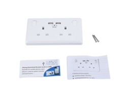 Laxiscreed Tomada De Parede Usb Uk Multifunções Com Duas Portas De Carregamento Rápido
