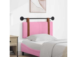 Vidaxl Cabeceira Suspensa Com Luz Led Rosa Pu Antigo