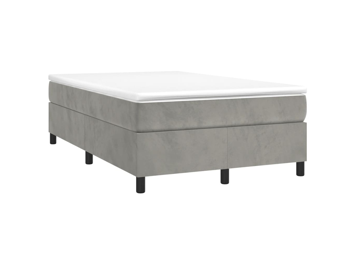 Box Spring Bed, Box Spring Beds Vidaxl Cinzeto Veludo (120 X 190 Cm)