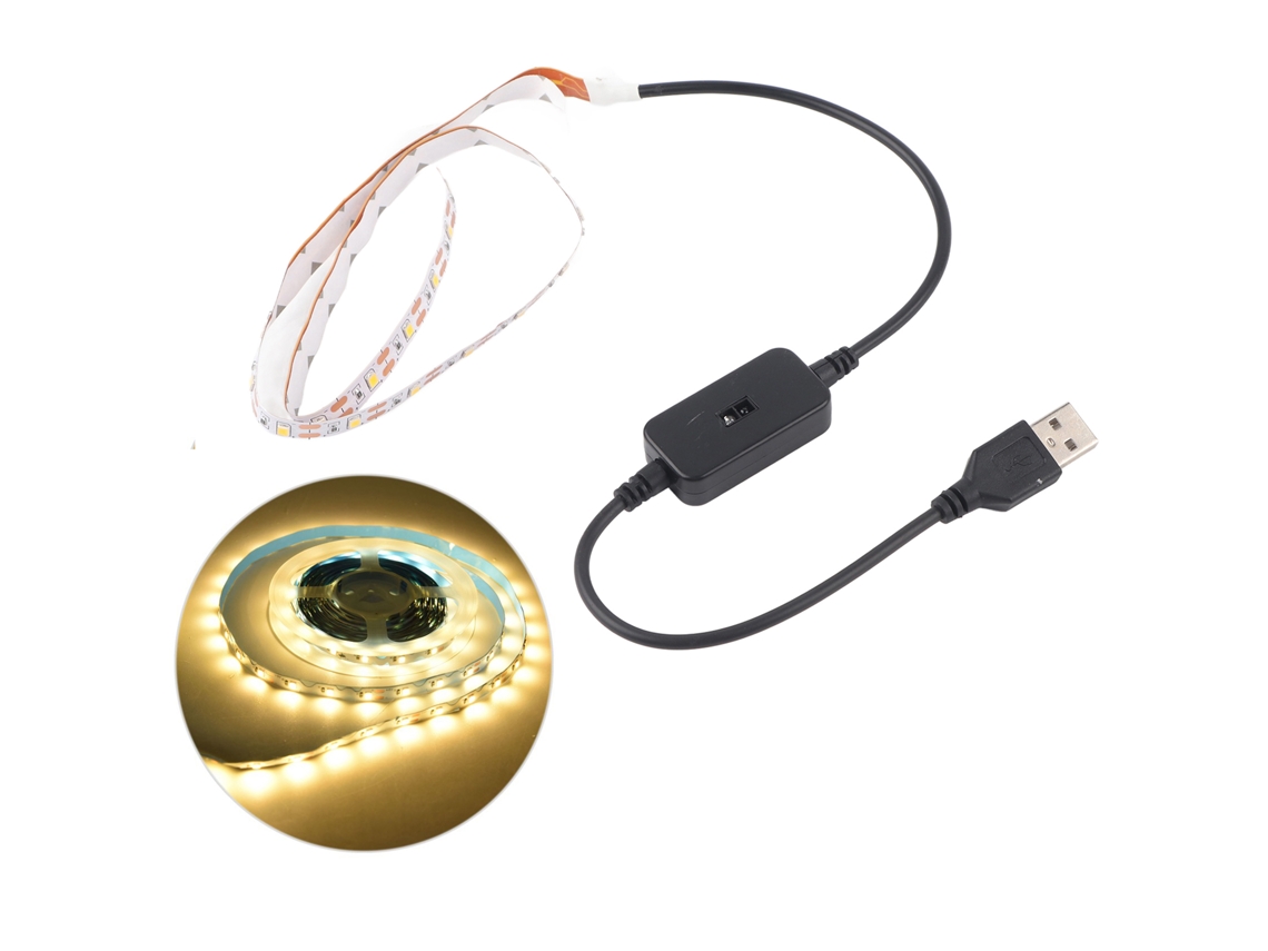 2026 luz de Led com Sensor de Movimento 5v Usb Luz Quente para Armários, Gabinetes e Corredores 1m