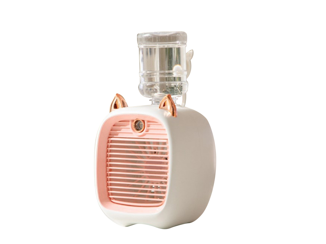 Ventilador Usb com Resfriamento Spray 1200ml Rosa