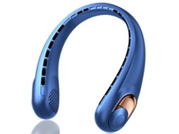 Ventoinha de Pescoço HENTEN HOME sem pás, silenciosa, 3 velocidades, 3600mAh, azul