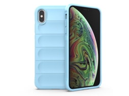 Capa Halinuia Para Iphone Xs Max Magic Shield Tpu Azul Claro (proteção Integral, Interior Em Flanela)
