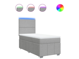Box Spring Bed, Box Spring Beds Vidaxl Cinzeto Tecido (90 X 190 Cm)