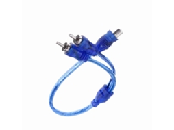 Adaptador De Cabo Rca Y Splitter 1 Fêmea Para 2 Machos Azul 2pcs