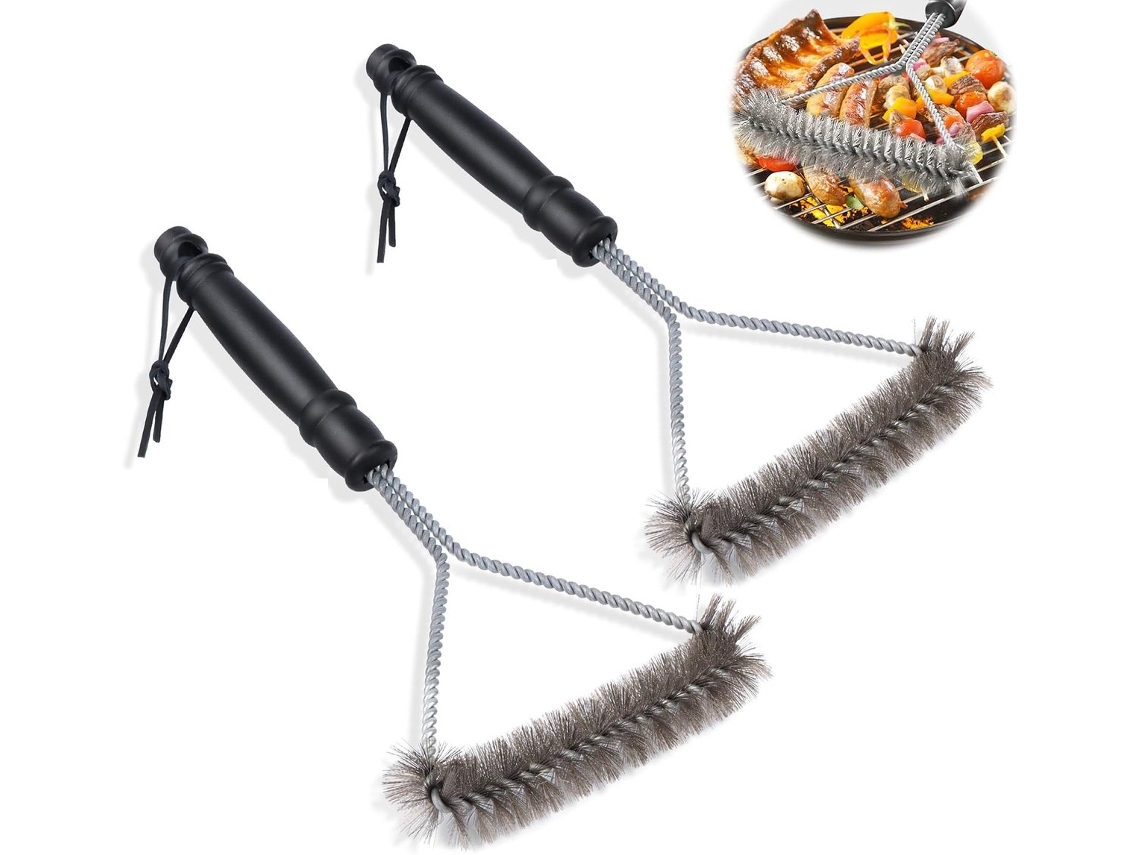 Conjunto de 2 Escovas para Limpeza de Grelha AQUAFORGE