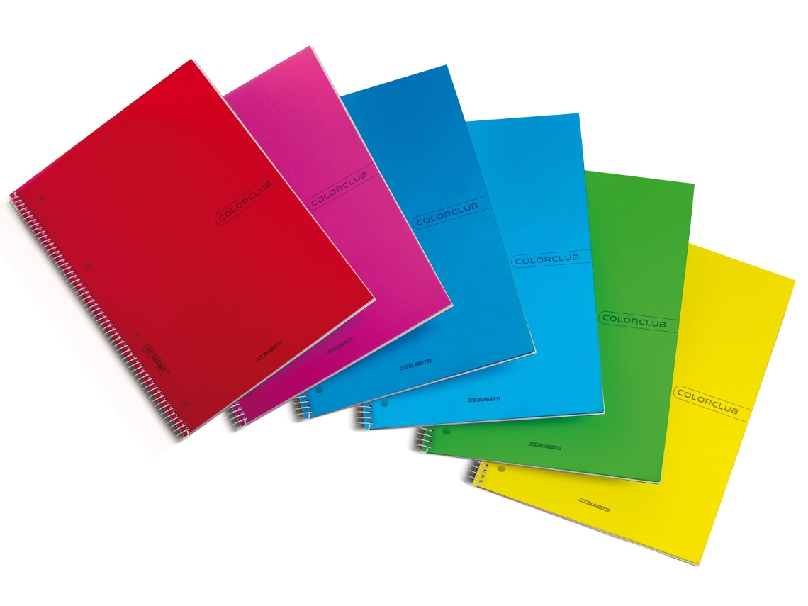 Caderno e bloco BLASETTI Colorclub A4 70 folhas multicolorido