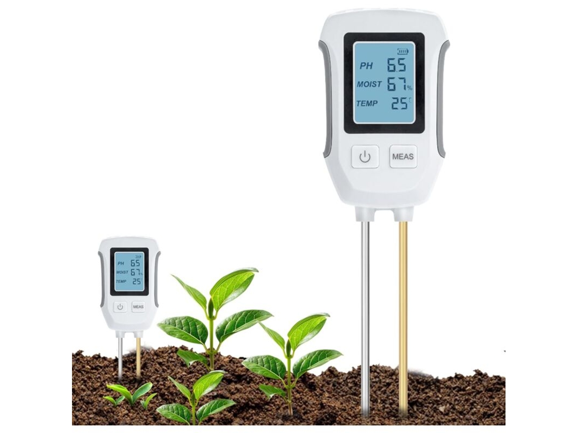 Medidor De Solo 3 Em 1, Digital, Com Medição Umidade, Ph E Temperatura, Ideal Para Jardins, Gramados, Agricultura Plantas Interior Aquaforge