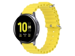 Pulseira De Silicone De Cor Sólida Estilo Oceano Para Samsung Galaxy Watch Active 2 44mm 20mm
