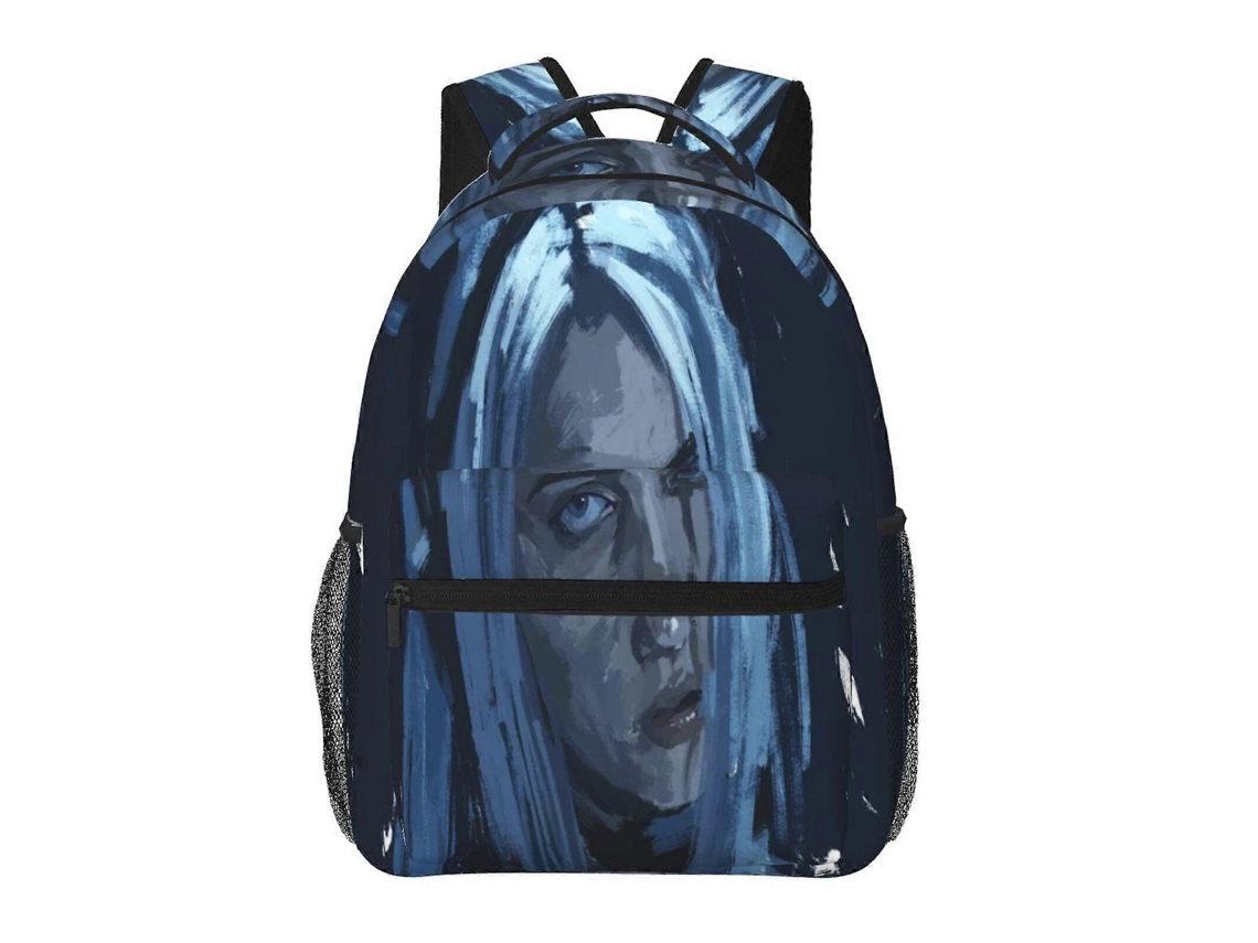 Mochila Billie Eilish T66 Para Escola E Trabalho, Leve E Impermeável, Mochila Estilosa Para Estudantes E Adultos F66