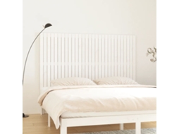 Vidaxl Cabeceira De Parede 185x3x110 Cm Madeira De Pinho Maciça Branco