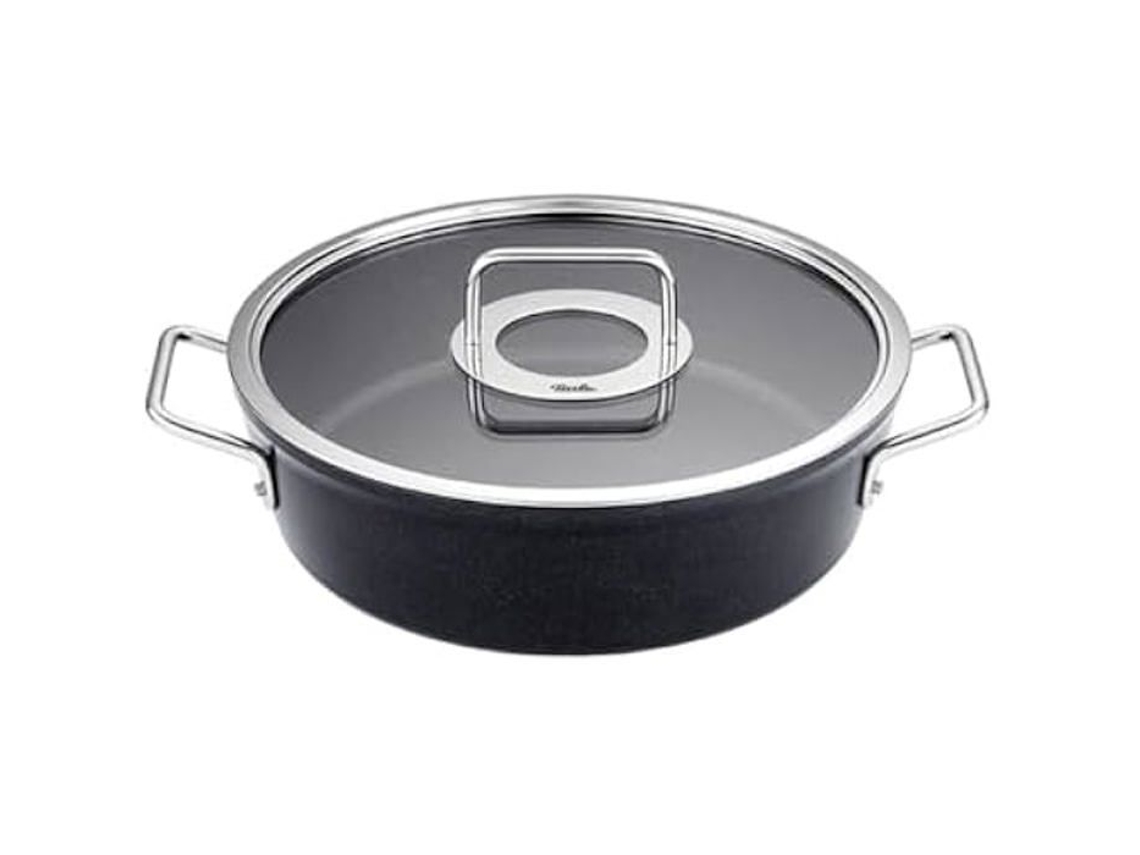 Cocotte Fissler Adamant Alumínio 28 Cm 4,3 L Antiadherente Com Tampa De Vidro