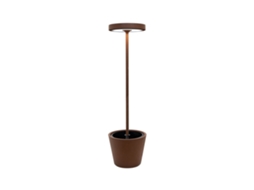Poldina Reverso Solar L Corten Luminária De Chão Led Solar E Recarregável 11,7w Luminária De Chão Para Exterior E Interior H.156cm Zafferano