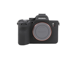 Capa para Sony A7r5 Capa de Silicone com Textura de Lichia para Câmera CUICH (preta)
