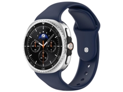 Bracelete para Samsung Galaxy Watch 8 / 8 Classic Silicone com Fivela Reversa Azul Meia noite XIAOMOYU